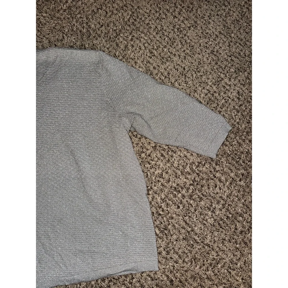 Cato Women's Quarter Sleeve Silver Sweater Size‎ 22/24W